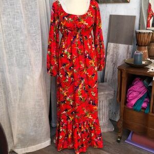 1970s handmade maxi dress!!